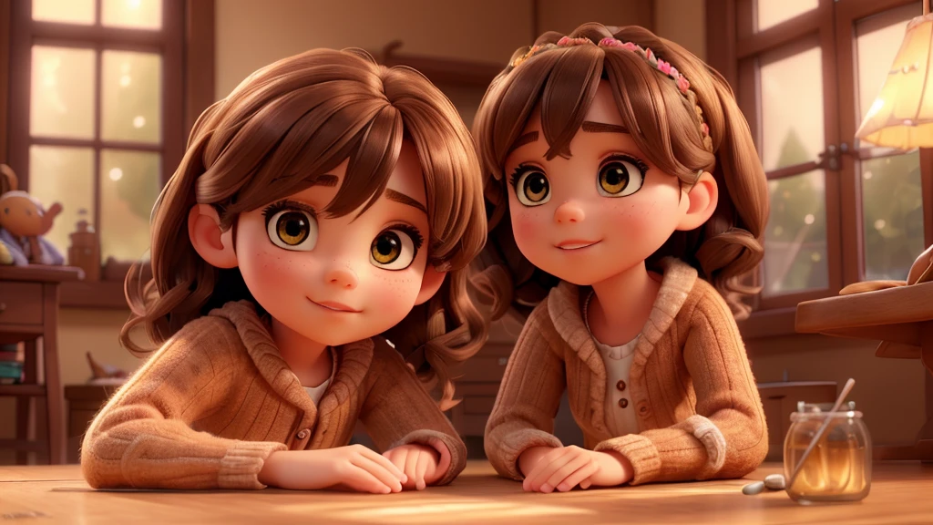 beautiful detailed eyes, beautiful detailed lips, extremely detailed eyes and face, 1girl, young girl, , brown hair, playing with toys, indoors, happy, cozy, warm lighting, masterpiece, (best quality, 4k, 8k, highres, masterpiece:1.2), ultra-detailed, (realistic, photorealistic, photo-realistic:1.37), natural lighting, vibrant colors, soft focus, intricate details, cinematic composition, warm color palette