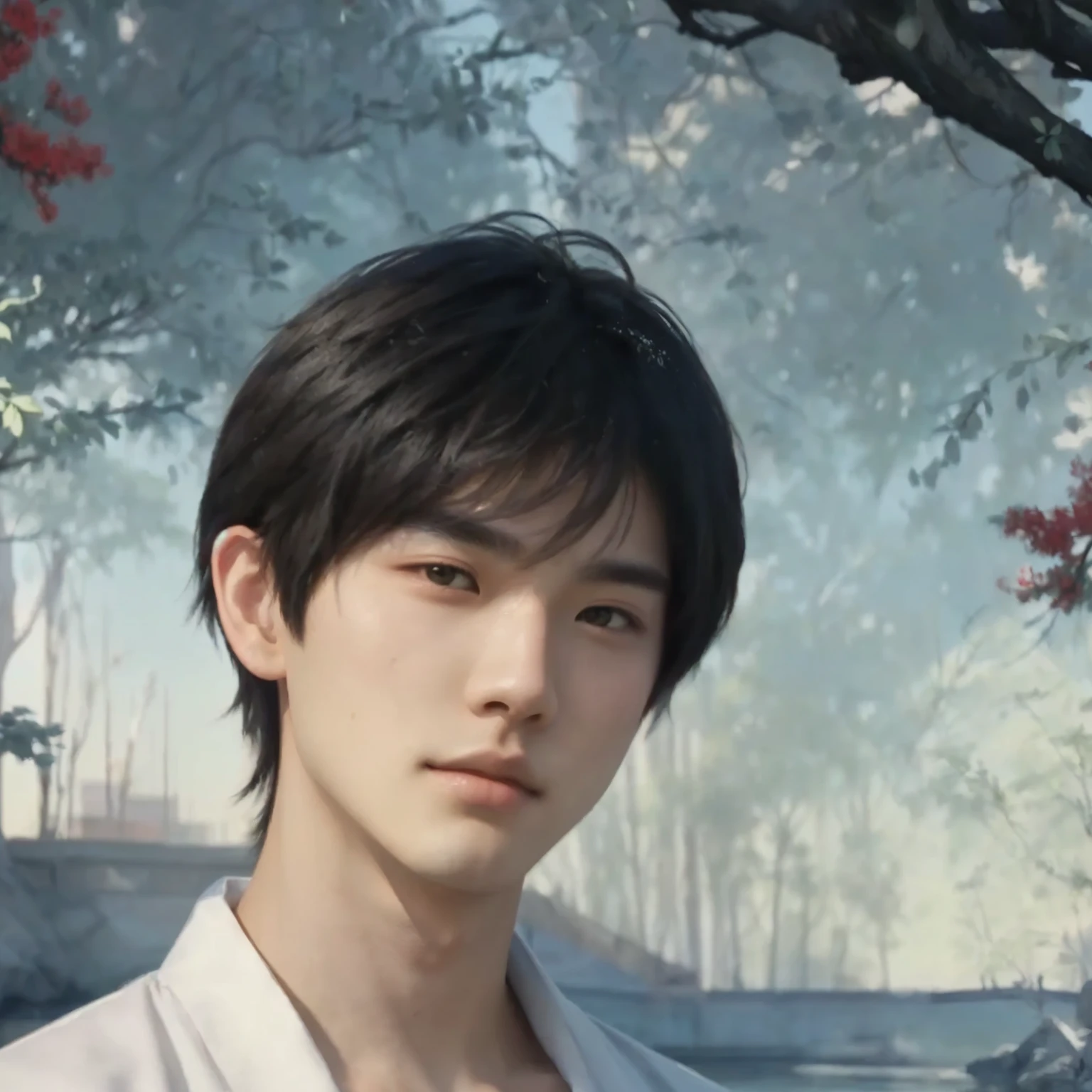 handsome boy,good-looking boy,gorgeous boy, cool boy, teenage boy,traditional Chinese art