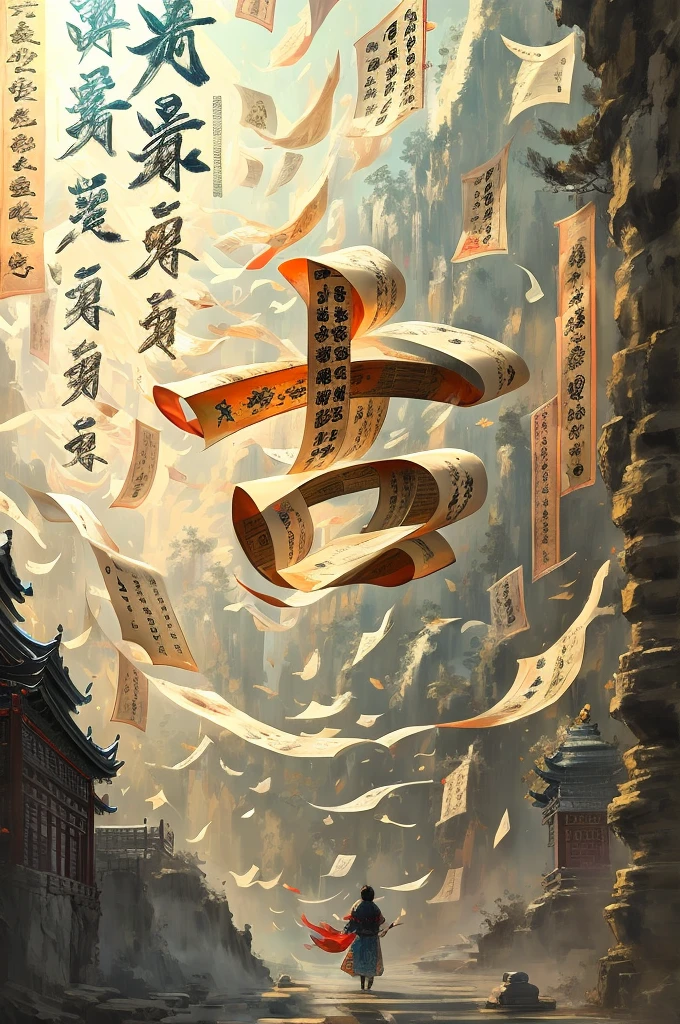 Chinese ancient books,pages,paper,chinese text,water,wind,masterpiece,masterpiece,long sleeves swaying in the wind,cinematic light,detailed environment,xuer calligraphy,luminous traces,(clean background:1.3),gold,low contrast,poster illustrations,
best quality,ultra-detailed,best quality,ultra-detailed,high-key