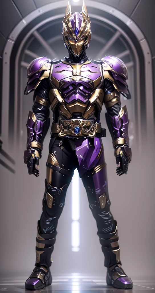 Add some transparent texture,Make the texture more transparent,The color changes to purple and gold,Some purple and gold(Ensure its layering and armor texture,Purple is the main color,Add some gold for decoration)