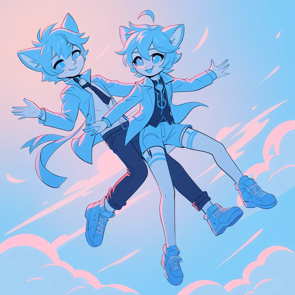 Never Kill a Boy on the First Date in Air superiority blue aesthetic art style