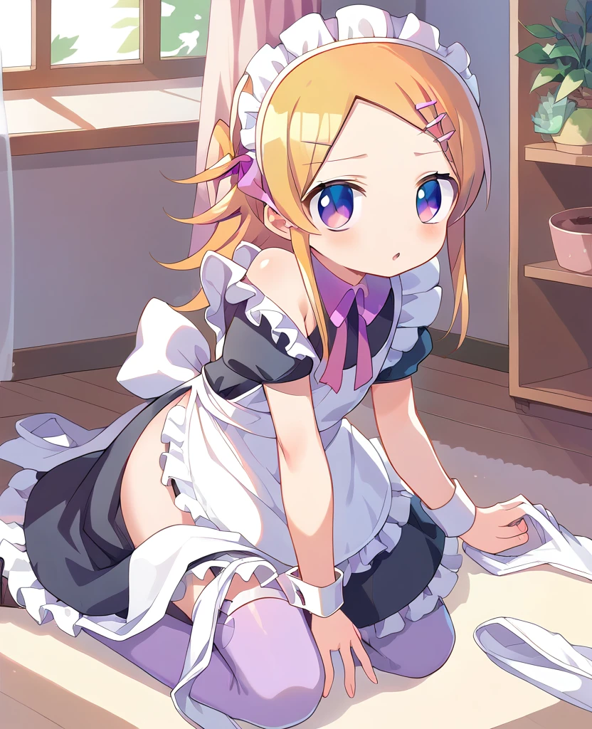 masterpiece1.0, best quality1.0, FHD1.0, female , 
****,cute,cute,cute, cheerful, kneeling, looking at viewer, twintail, blonde,  , hair ribbon, thighhighs, ((((((frilled clothing)))))), ((((((off shoulder)))))), ((((((undone clothing)))))), ((((((mini skirt)))))), ((((((maid)))))), ((((((apron)))))), ((((((absurdres)))))), ((((((kawaii)))))), ((((((cel anime)))))),fullbody