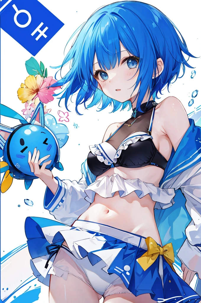 Bikini Girl、Blue hair short