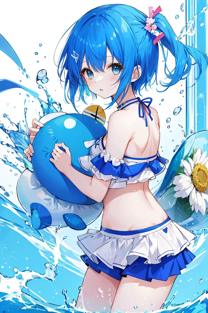 Bikini Girl、Blue hair short