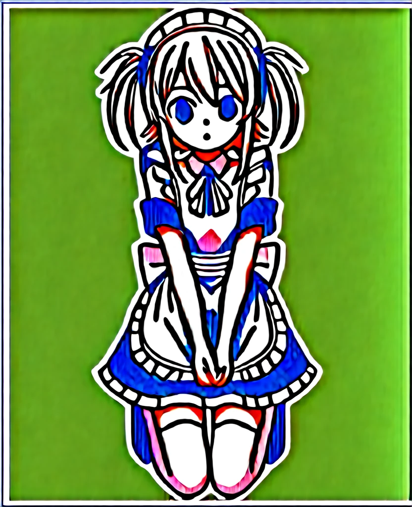masterpiece1.0, best quality1.0, FHD1.0, female , 
loli,cute,cute,cute, cheerful, kneeling, looking at viewer, twintail, blonde,  , hair ribbon, thighhighs, ((((((frilled clothing)))))), ((((((off shoulder)))))), ((((((undone clothing)))))), ((((((mini skirt)))))), ((((((maid)))))), ((((((apron)))))), ((((((absurdres)))))), ((((((kawaii)))))), ((((((cel anime)))))),fullbody