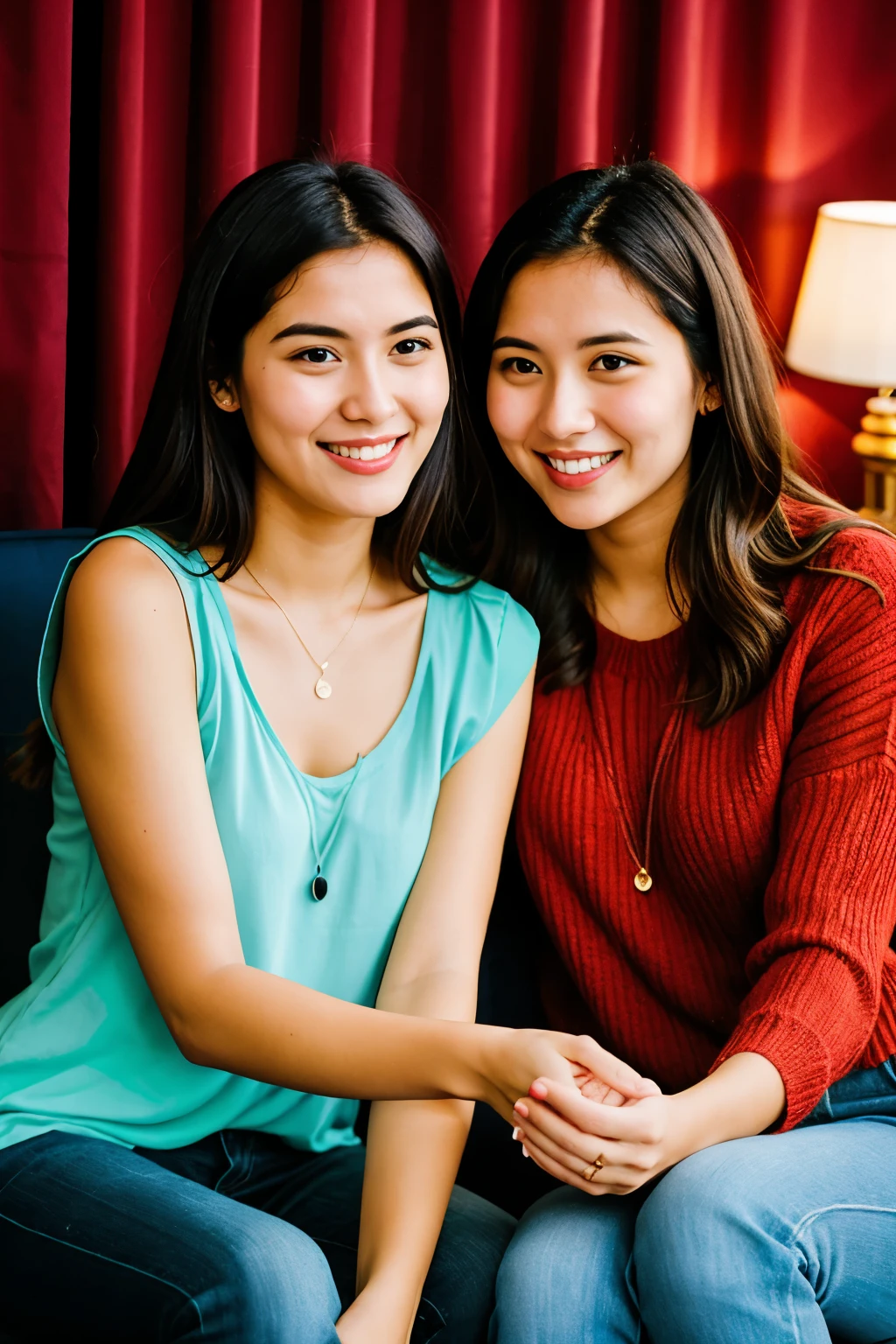 Two woman eager chatting with Zesto in Hands