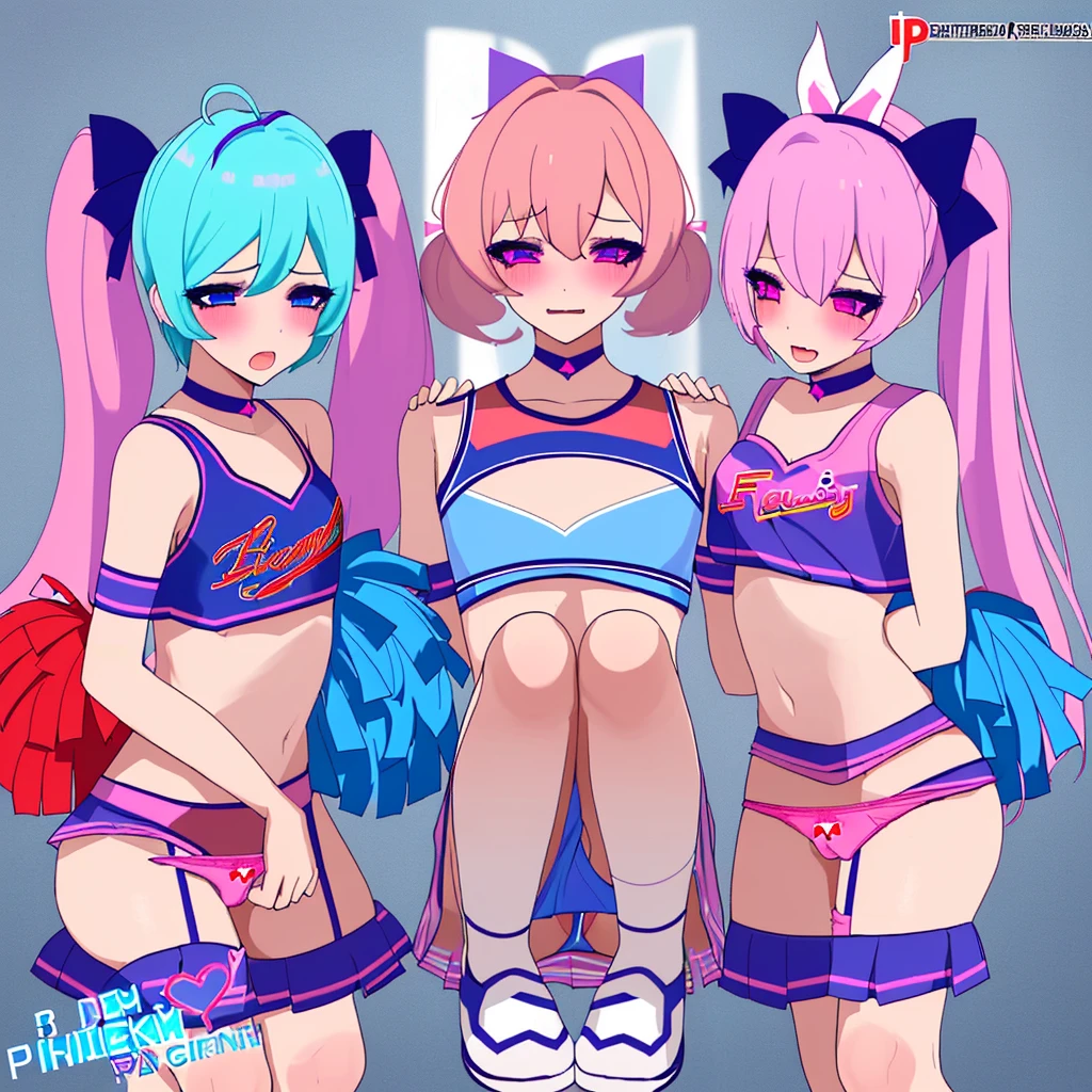 Femboys cheerleader sissyboy panty 3boys