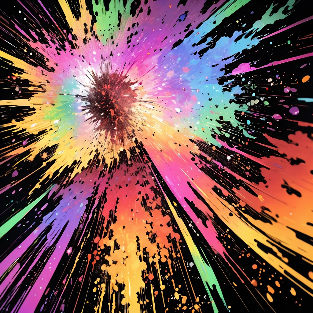 Colorful energy explosions , Void background