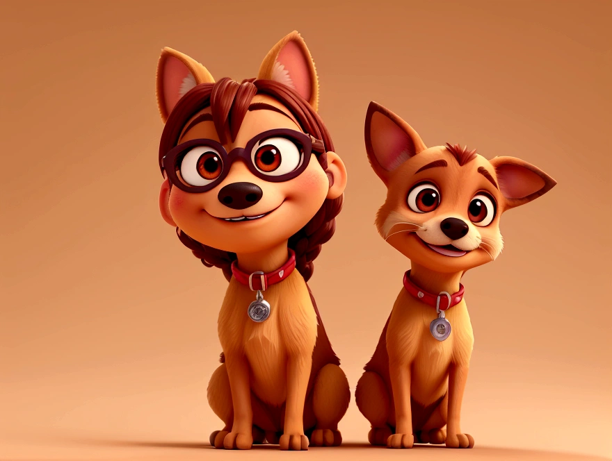 Personagem de desenho animado de um cachorro Chihuahua marrom escuro e marrom claro, lingua para fora quase sorrindo, animation character, Caractere estilizado, animation style rendering, 3D estilizado, Arnold Maya rendering, Stylized 3D rendering, toon render screenshot, Personagem 3D, Personagem 3D, Stylized 3D rendering, 3D character rendering, personagem de desenho animado, Personagem de close up, Pose de personagem,  (Estilo Pixar) (parte mestre:1.2) (bokeh) (melhor qualidade) (pele detalhada) (textura detalhada) (8K) (argila) (cinematic lighting) (sharp focus