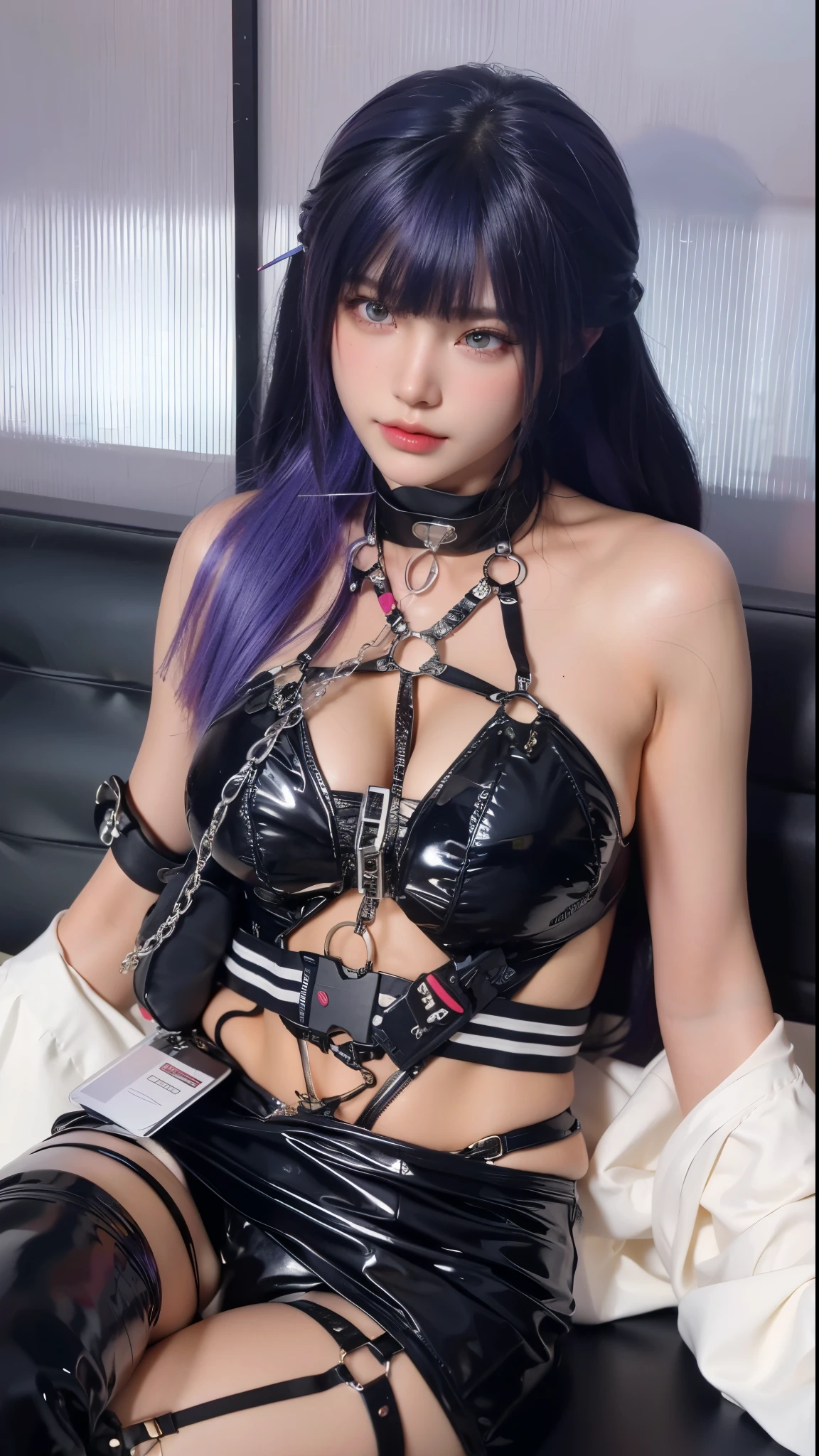 Game Art,CG Animation,Best image quality,Maximum resolution,8K picture quality,(A bust photo),(portrait),(Head close-up),(Rule of Thirds),Unreal Engine 5 rendering works,20 year old girl,((Queen)),The eyes are very detailed,(Large Breasts),Elegance and nobility,Ray Tracing,Game CG,((3D Unreal Engine)),OC rendering reflection mode,4k,Ultra-clear,Translucent lace,Fair and plump figure,Pretty Face,Glossy Gel Coat,身着华贵礼服的Queen,Gorgeous clothing,Luxurious and exquisite jewelry,Colorful makeup,Mecha Female Agent,Tight combat uniform,Sitting on the sofa