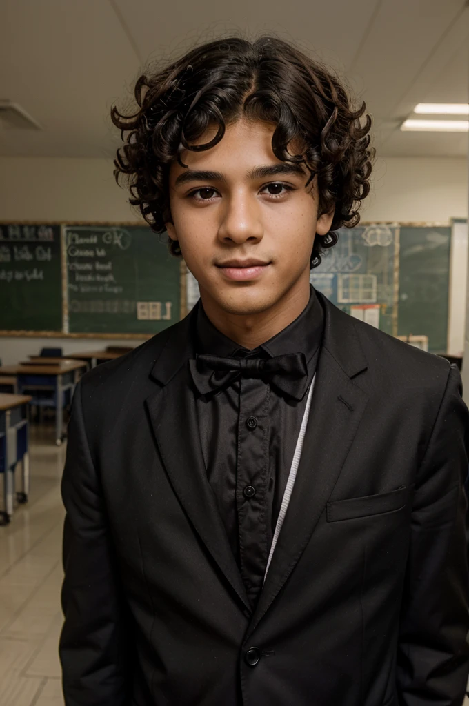 ((boy)) ((school)) curly hair black handsome boy in the school with formal