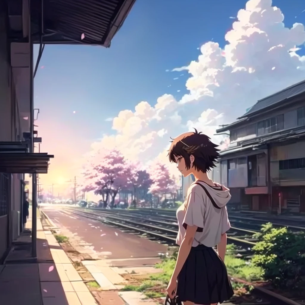Anime Anime Anime Anime Anime Anime Anime, praise artstyle, praise, praise album art, praise aesthetic, praise art, praise feel, praise girl, Low - Fi, Lo-Fi, ( ( makoto shinkai ) ), top ArtStation