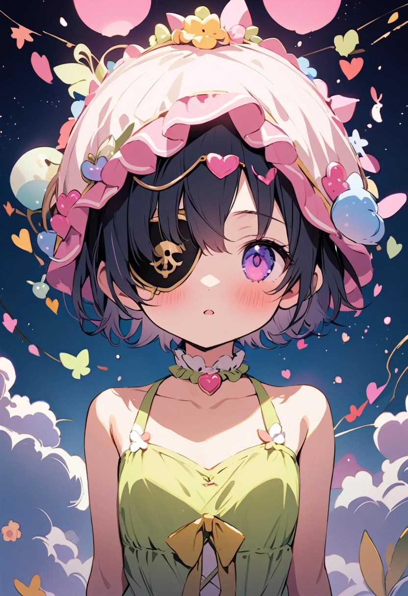 ((Loli Pirate:1.3)),((Eye patch:1.3))、((Upper Body:1.3))masterpiece, Highest quality, Illustration of the novel, High resolution, 18+ Adult content, Sensual, Intimate, Emotional, Passionate, romantic, sweet, Adorable, Innocent, Pure, Charmな, Charmな, Charm, mysterious, Charmな, Charmな, Immersive, Charmな, dream-like, Surreal, Imaginative, Whimsical