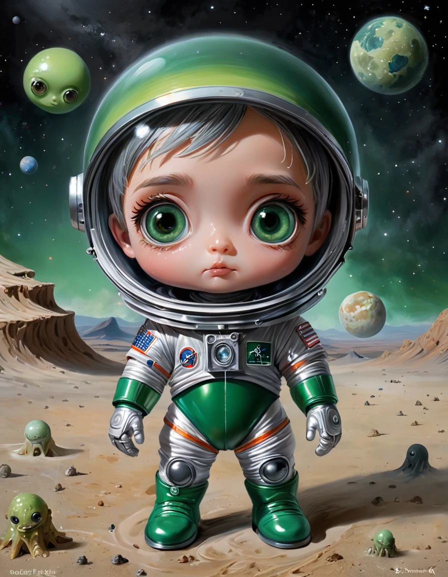 Spaceman、Little Grey, Big eyes, Very sticky、green