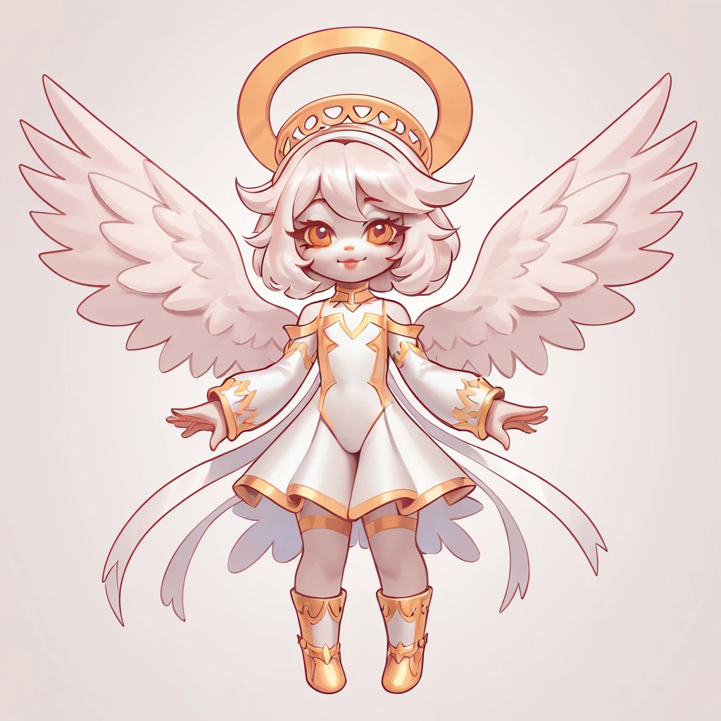 Angel in Alizarin aesthetic art style
