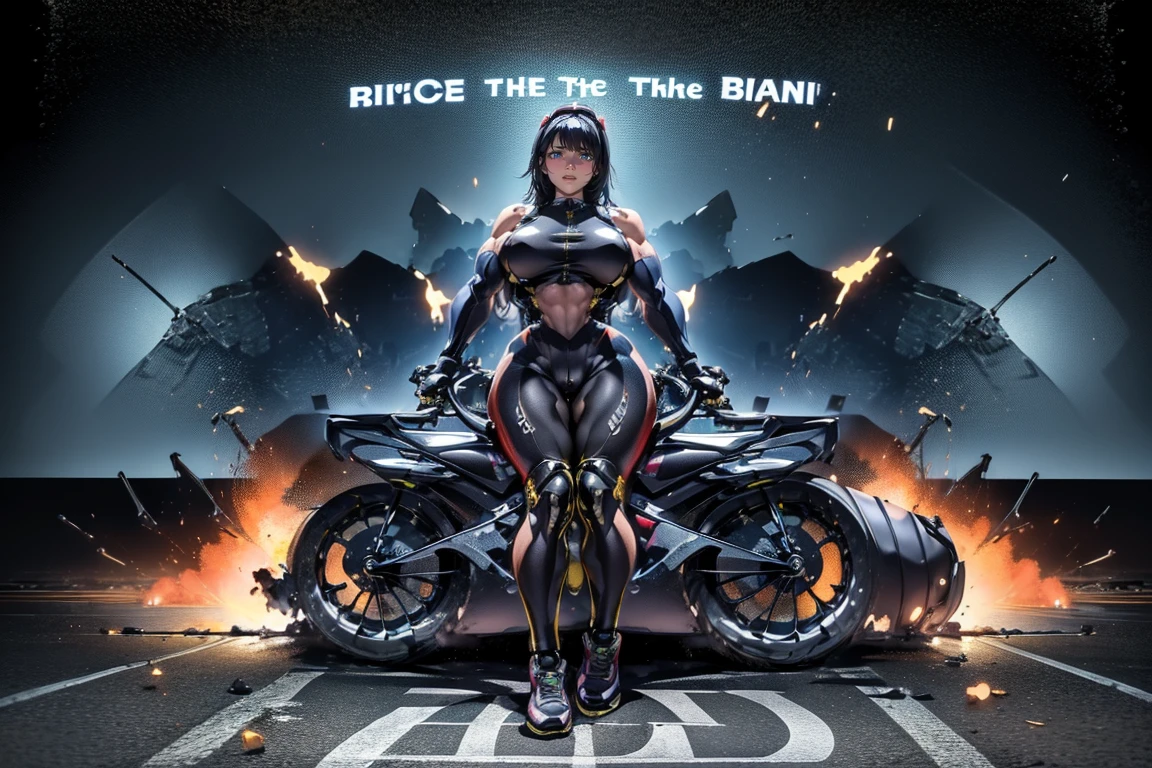 (Private 4K)、(High resolution:1.2)、(High freshness:1.2)、、(Whole Body Ezbian:1.2)、(Destroy the bike:1.8)+++,,((Woman with exaggerated big physique))、(Huge muscles:1.4)