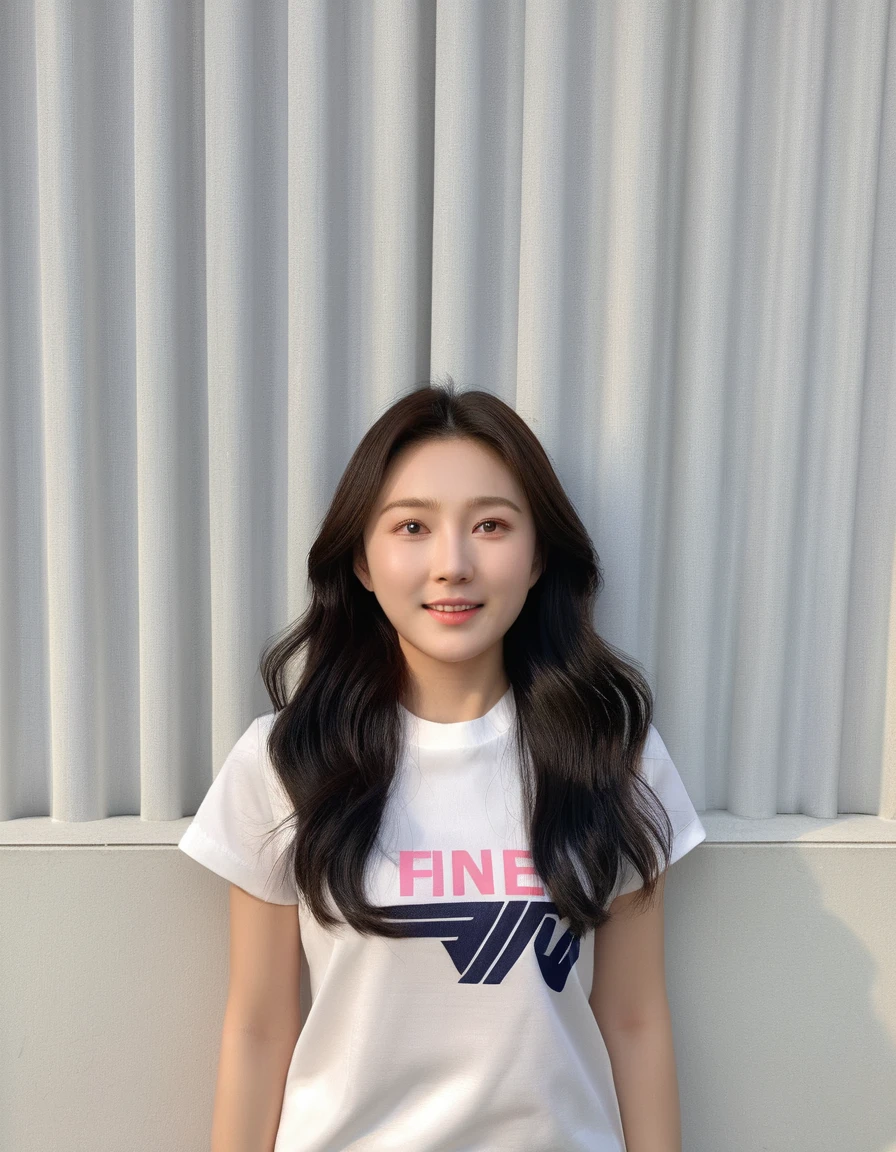 Best Quality, 8k, Masterpiece, (Portrait: 1.3), (photo realistic:1.4), (hyper realistic:1.4), Sharp Focus, looking at viewer, (smoother lighting:1.1), (increase cinematic lighting quality:0.9), realistic lighting, backlighting, light on face, ray trace, (brightening light:1.2), (Increase quality:1.4), sharp detail, (best quality real texture skin:1.4), finely detailed eyes, black_eyes, finely detailed face, 25 year old Korean woman, (white formal_shirt:1.4), (Create an image maintaining the original base model hairstyle:1.5)