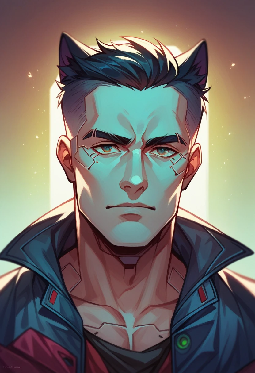 ultra detail, high resolution, ultra detailed, best quality, amazing, top quality, extremely detailed CG unity 8k wallpaper, cinematic lighting, cat fanboy, cyberpunk, dark boy confiante 
