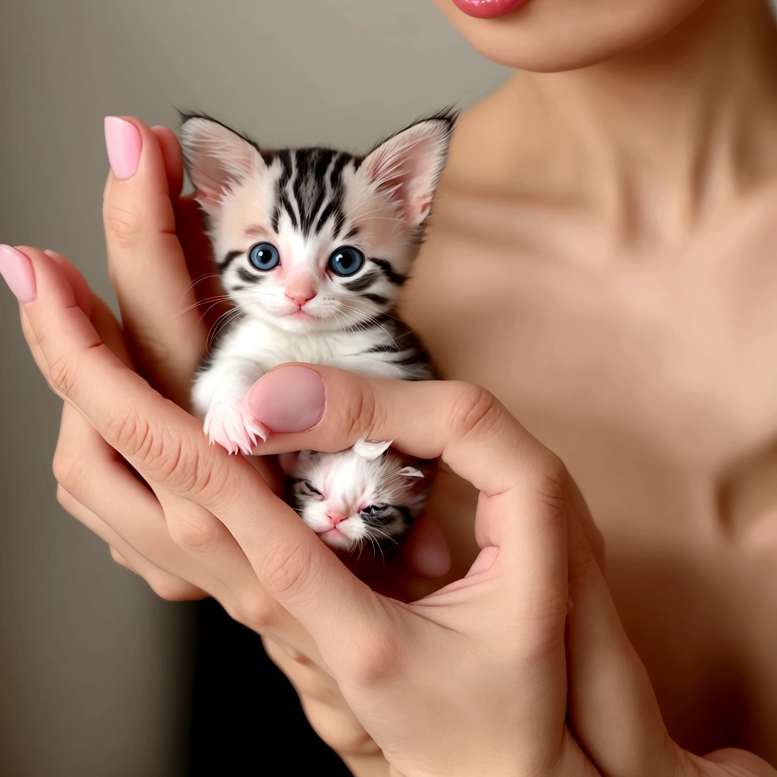 A person holding a small kitten with pink claws, Cute and adorable, Miniature Kitten, Nice and cute, Beautiful and cute, Adorable and cute, Adorable kitten, Cute and adorable, Just a cute thing, Cute kitten, a cute adorable, 史上最もCute kitten, very cute, Cute Colorful Adorable, Sit on the finger, cute little creature