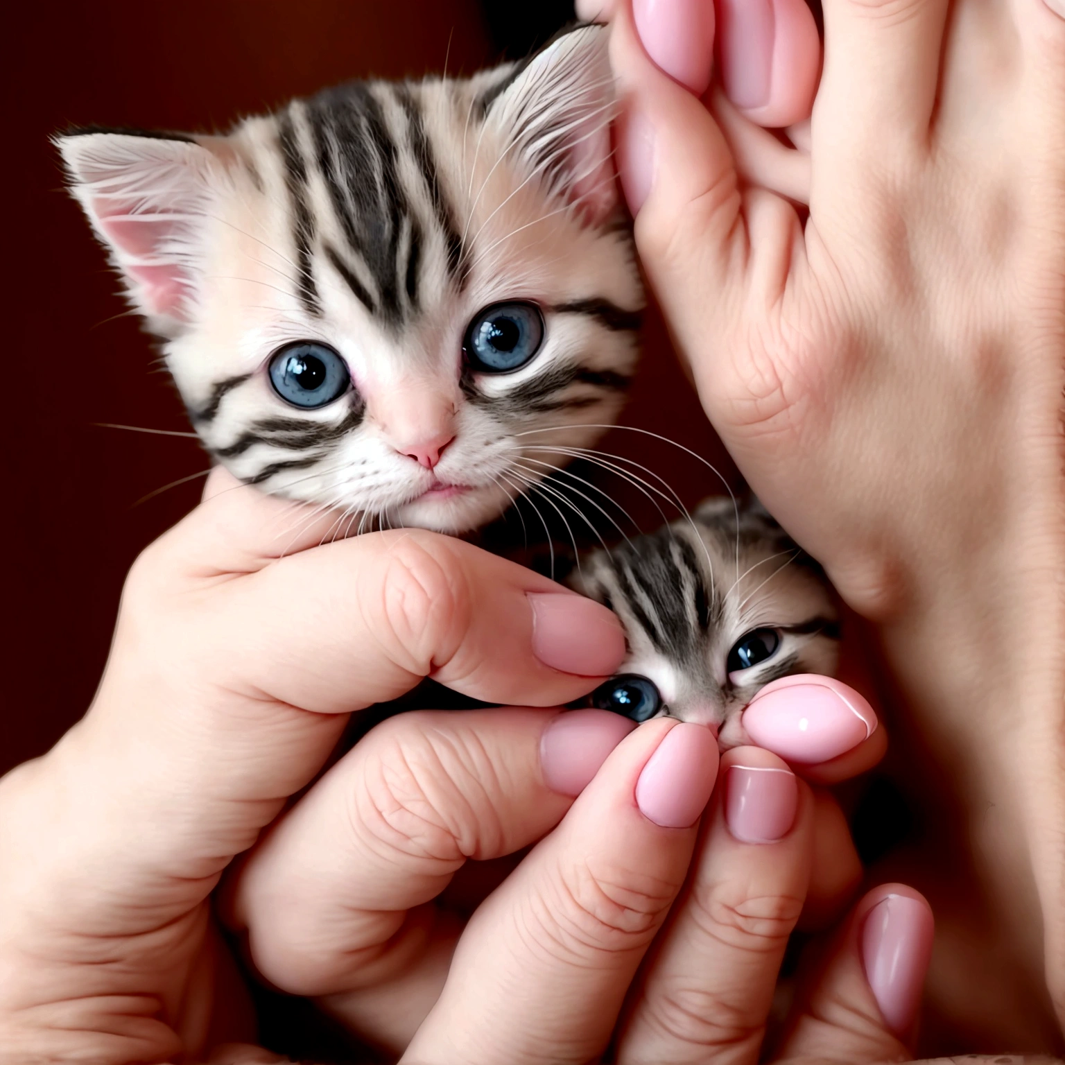 A person holding a small kitten with pink claws, Cute and adorable, Miniature Kitten, Nice and cute, Beautiful and cute, Adorable and cute, Adorable kitten, Cute and adorable, Just a cute thing, Cute kitten, a cute adorable, 史上最もCute kitten, very cute, Cute Colorful Adorable, Sit on the finger, cute little creature