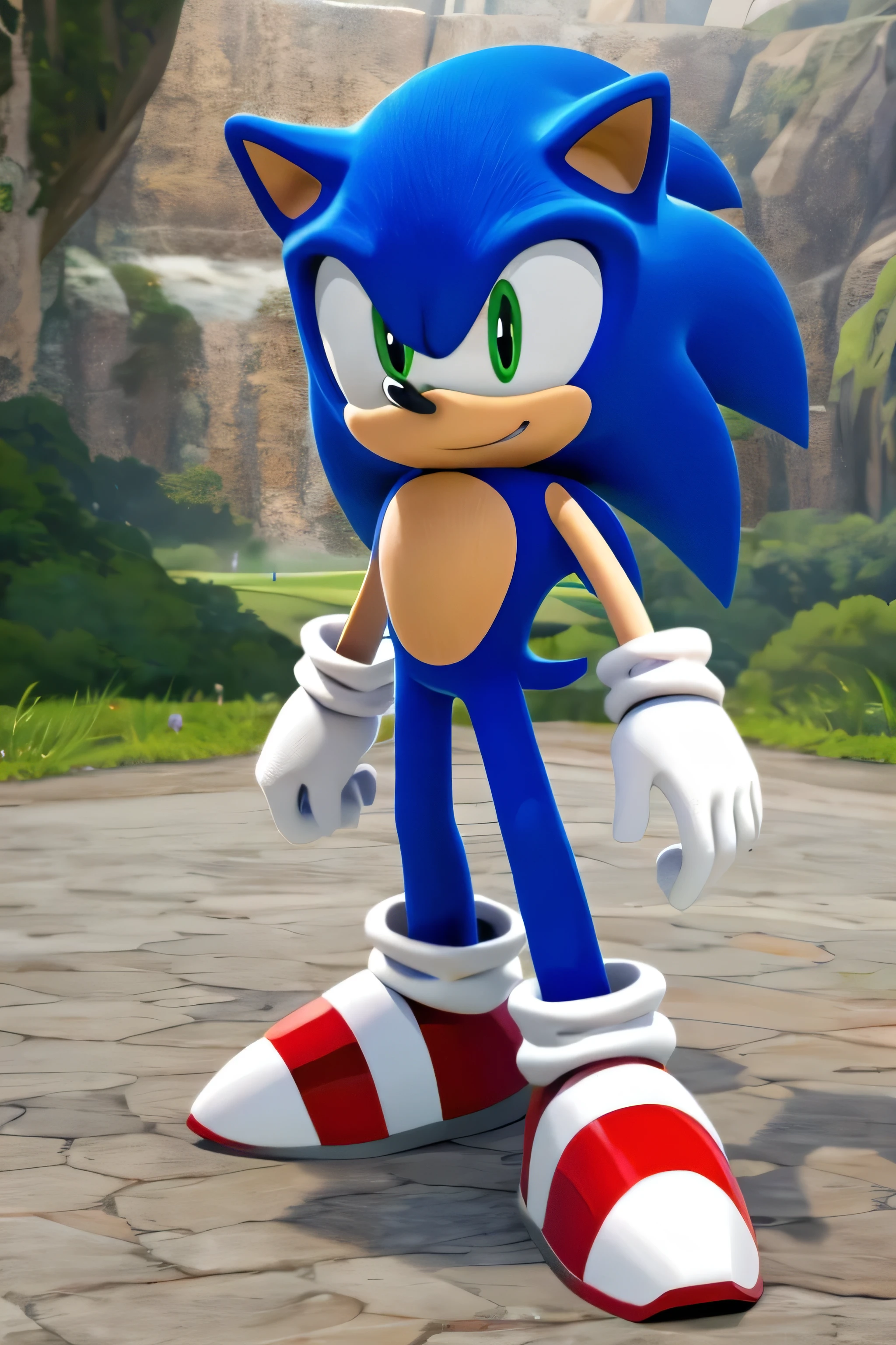 Sonic the hedgehog de la serie de Sonic en su mundo 