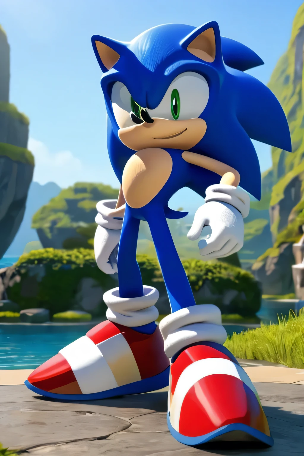 Sonic the hedgehog de la serie de Sonic en su mundo 