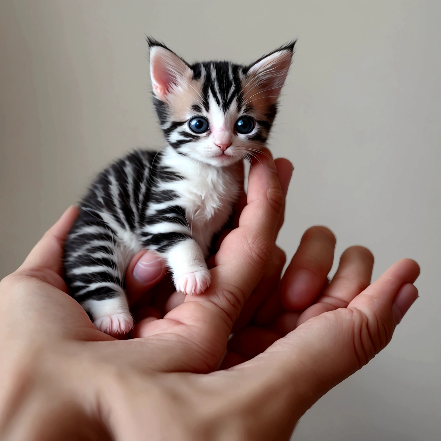 A person holding a small kitten in their hand, a photorealistic painting by Niko Henrichon, Reddit, Happenings, Cute and adorable, Miniature Kitten, Nice and cute, Beautiful and cute, Adorable and cute, Adorable kitten, Cute and adorable, Just a cute thing, Cute kitten, a cute adorable, 史上最もCute kitten, very cute