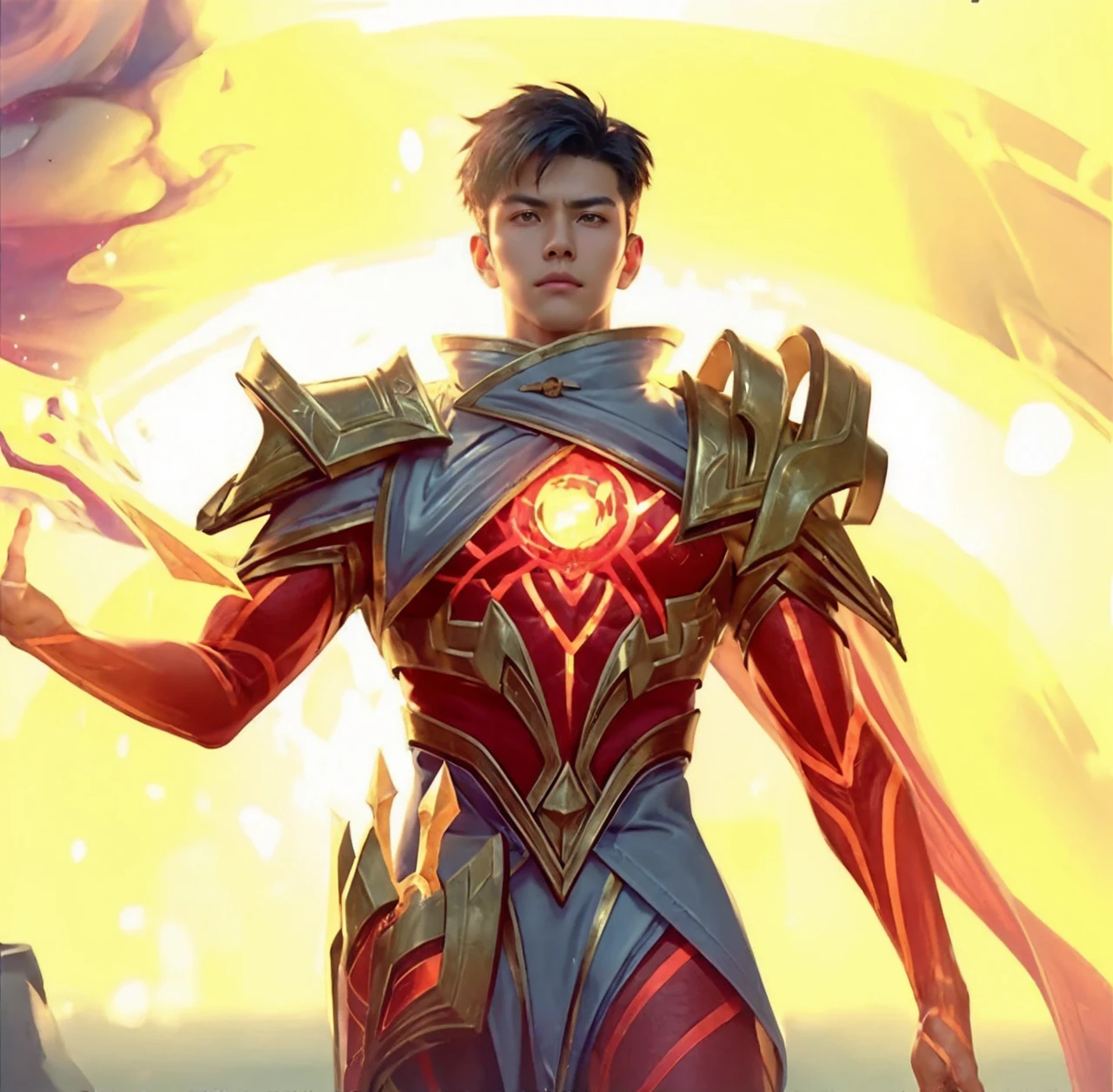 (photorealistic, masterpiece, 8K, HD, portrait, closing up on face, intricate details, soft lighting, absurdres), a handsome young vietnamese man, soldier, 25 years old, strong, brave, determined, confident, manly, intimidating, mischievous, hot, attractive, smirking, detailed face, red eyes, detailed eyes, sharp eyes, looking at viewer, wearing a jacket with rolled up sleeves over a shirt, casual wear, glasses, tanned skin, fit, black hair, short hair, spiky hair, outdoors, pier, dawn, stars, constellation, cosmical, dreamy world, surrealism, ethereal