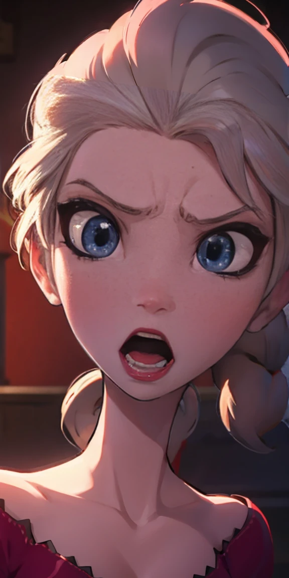 woman filled with rage eyes