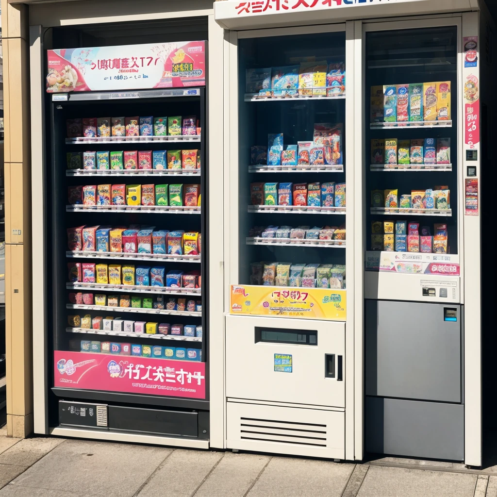 Japanese vending machine in front of the station