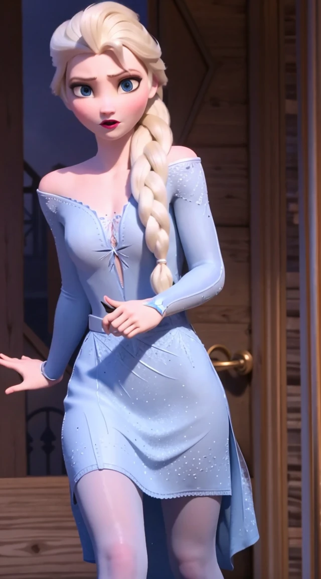 elsa woman wearing pantyhose