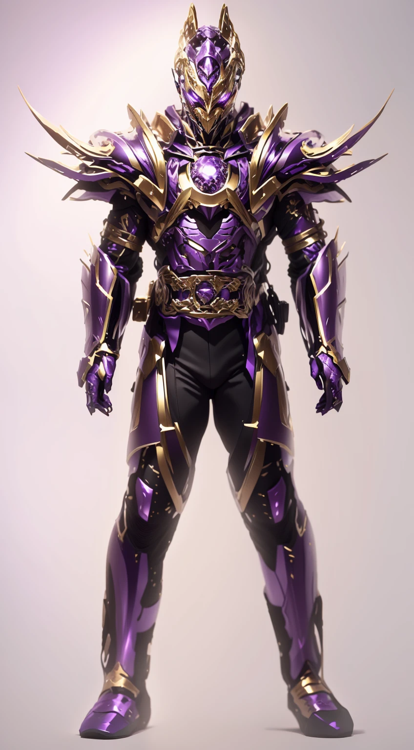 The color changes to purple and gold,Some purple and gold(Ensure its layering and armor texture,Purple is the main color,Add some gold for decoration)