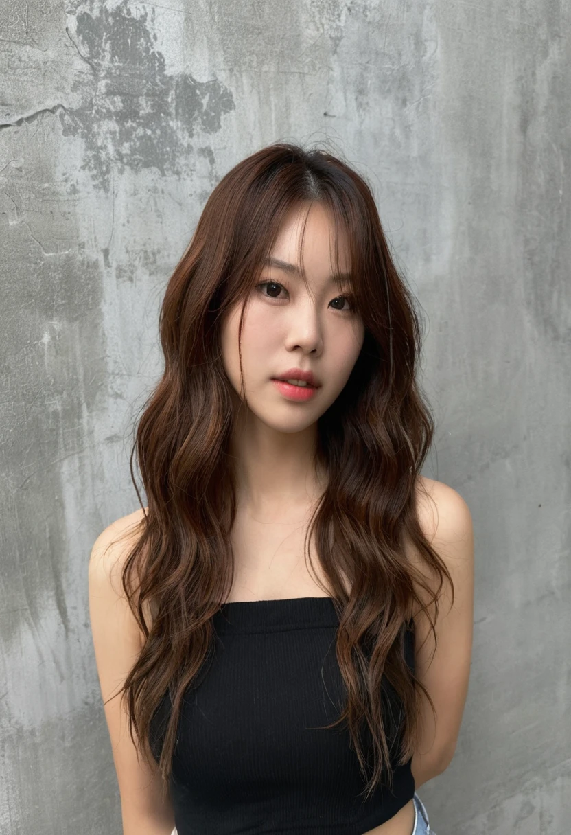 Best Quality, 8k, Masterpiece, (Portrait: 1.3), (photo realistic:1.4), (hyper realistic:1.4), Sharp Focus, looking at viewer, (smoother lighting:1.1), (increase cinematic lighting quality:0.9), realistic lighting, backlighting, light on face, ray trace, (brightening light:1.2), (Increase quality:1.4), sharp detail, (best quality real texture skin:1.4), finely detailed eyes, black_eyes, finely detailed face, 25 year old Korean woman, (white formal_shirt:1.4), (Create an image maintaining the original base model hairstyle:1.5)