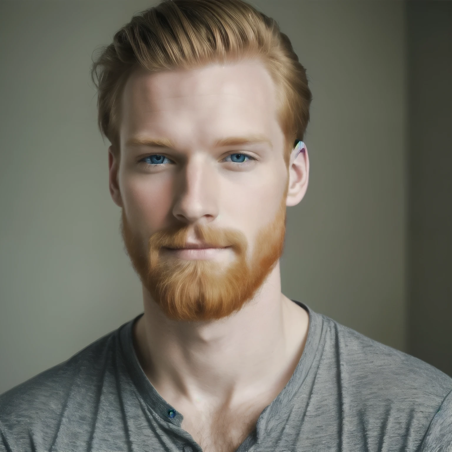 handsome 25 year old ginger man, hairy chest and armpits, using addidas yellow and blue color cap, short beard and short cut hair, upper body, solo, (relaxed), film grain, close up, ultra high res, best shadow, RAW, instagram LUT