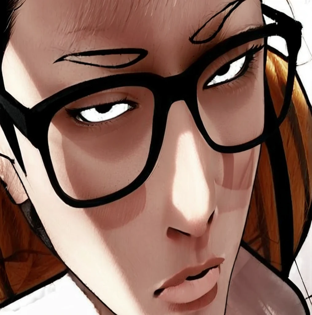 In real life. Detailed. Exactly the same as in the photo. Real. Reality. High quality. An angry, serene look. Cold eyes. Blond. Spectacled. Korean