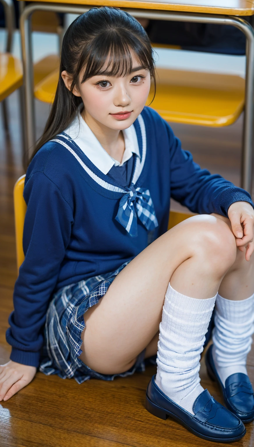 (photorealistic:1.4), best quality, masterpiece, raw 32k photo, (extremely detailed japanese beautiful girl), (extremely detailed eyes:1.2),(), (lolita),(14 years ace:1.2), ultra-detailed, ultra high res, amazing, BREAK,sitting,
(school uniform:1.5),detailed school girl, (disneyland:1.3), beautiful detailed girl, bangs, cute face, miniskirt,(loafers),(baggysocks)