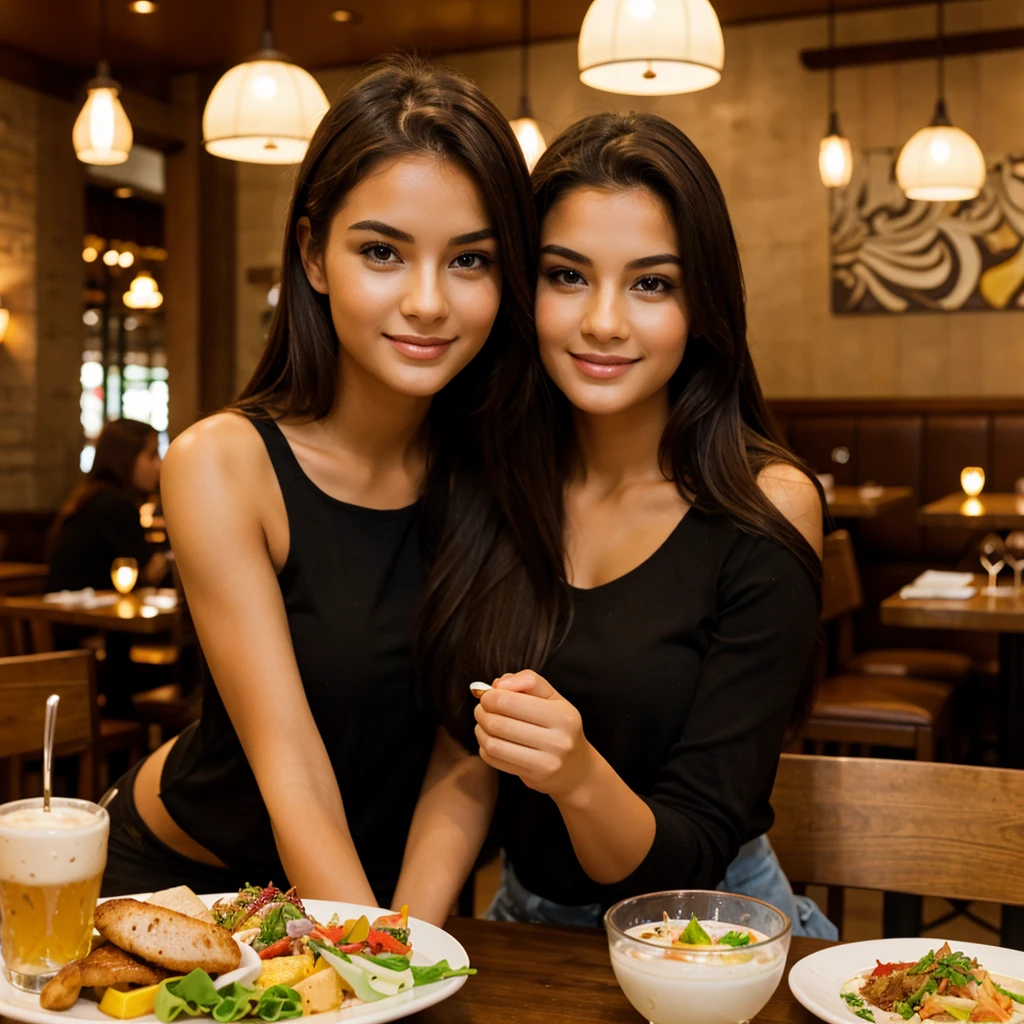 gorgeous girl in a restaurant
