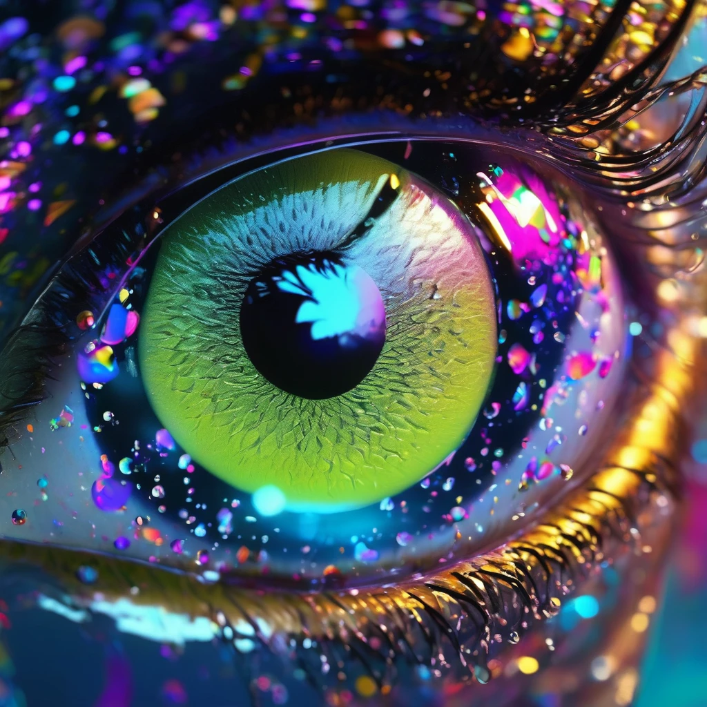 a detailed ((rolling eyeballs)) in a , cosmic watery dimension using crystal clear effect , ((wet effect)) , shimmering vibrant , blackpitch background using hd , 32k high resolution, clear grahpic , high quality image in 32k resolution.