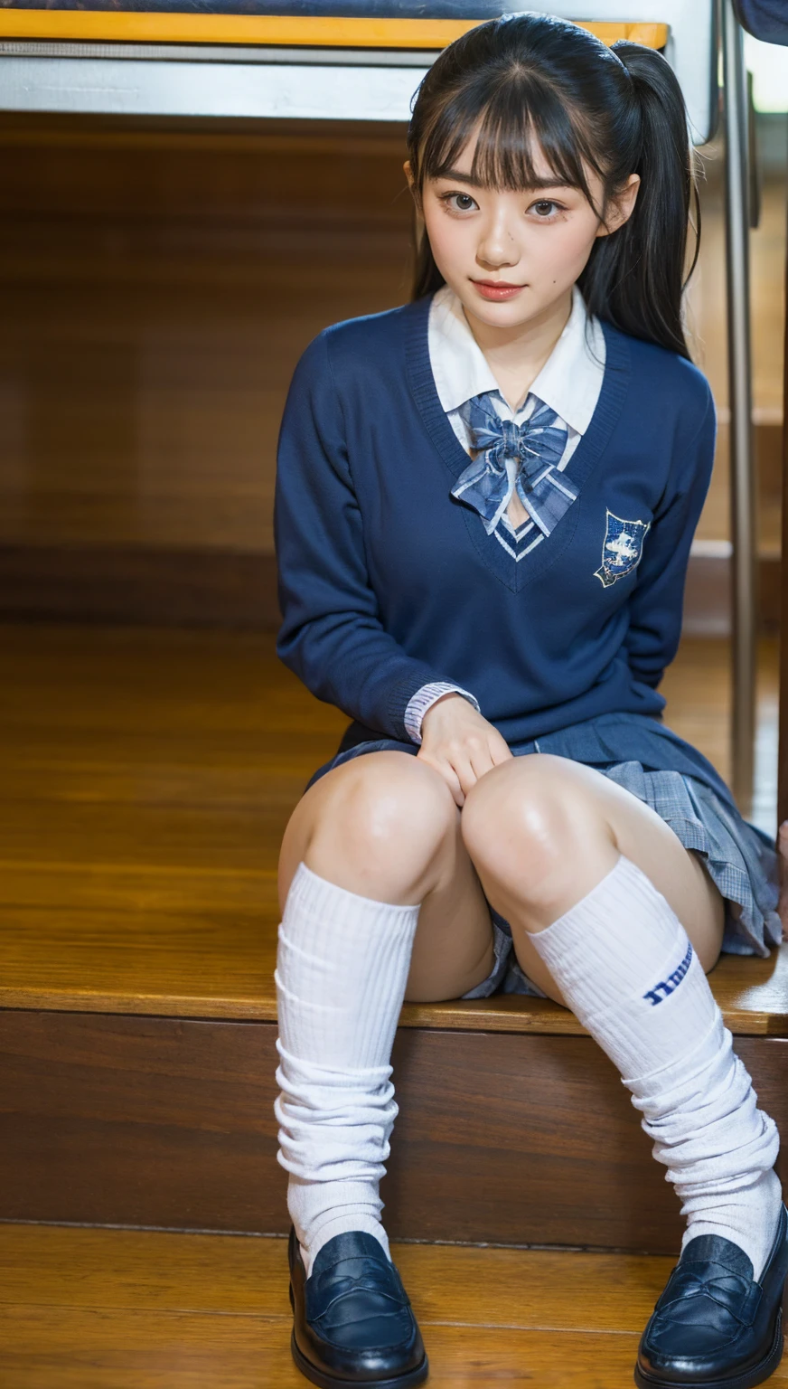 (photorealistic:1.4), best quality, masterpiece, raw 32k photo, (extremely detailed japanese beautiful girl), (extremely detailed eyes:1.2),(baby face), (ta),(14 yute face:1.2), ultra-detailed, ultra high res, amazing, BREAK,sitting,
(school uniform:1.5),detailed school girl, (disneyland:1.4), beautiful detailed girl, bangs, cute face, miniskirt,(loafers),(baggysocks),(lace panties)
