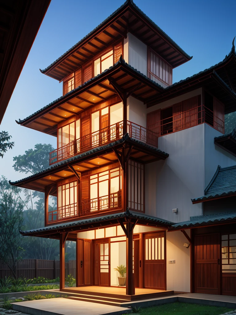 2-story Thai style wooden house,beautiful,