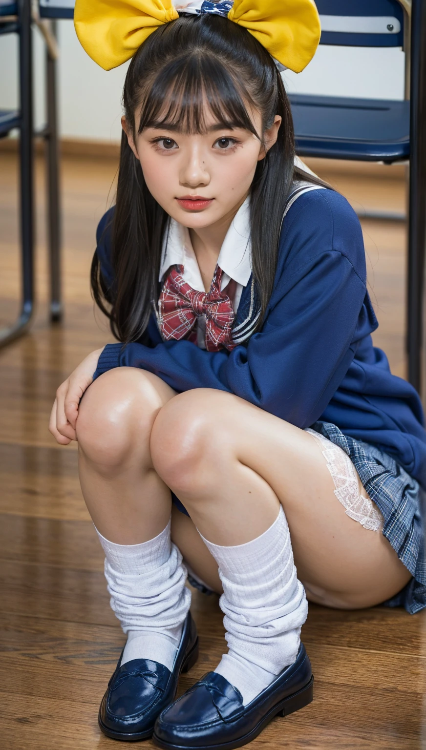 (photorealistic:1.4), best quality, masterpiece, raw 32k photo, (extremely detailed japanese beautiful girl), (extremely detailed eyes:1.2),(baby face), (),(14 yeae face:1.2), ultra-detailed, ultra high res, amazing, BREAK,sitting,
(school uniform:1.5),detailed school girl, (disneyland:1.4), beautiful detailed girl, bangs, cute face, miniskirt,(loafers),(baggysocks),(lace panties)