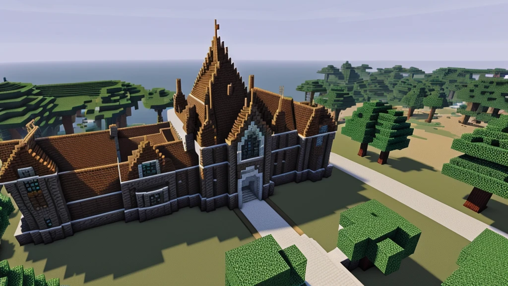 Castle design for Minecraft survival 