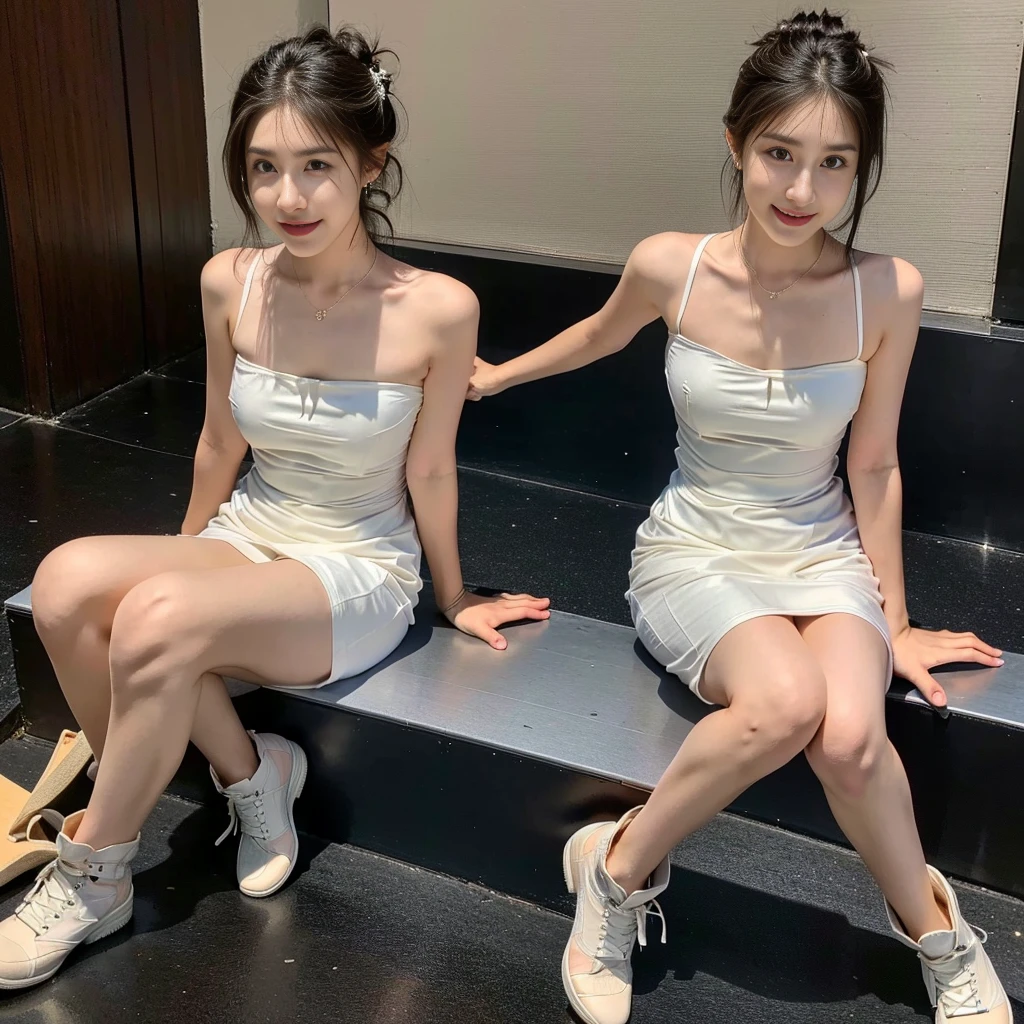 (a photo of the night sky), (a photo of a nighttime landscape), (strapless bra), (a girl pretty girl with perfect figure), (Short flared dress), (cotton spaghetti-strap top), (strapless dress), (short summer wedding dress), (32K,1 20-year-old girl, The light from the rear window is backlit, Ray traching), (full body), (white sneakers), (a pair of white leather boots, highly detailed boots), (hair black), (two-parted hair :1.3), (very thick hair), (hands close to the body), (Slender chest), (visible shoe sole :1,5), (short upper chest :1.5), (pectoral muscles are large :1.5), (upper breasts are firm and round :1.5), (stand upright), (two shoe ends), (two shoe toes) ,(put on blush), (apply powder), (makeup), (standing), (asian girl princess), (thick thighs), (large calves), (Black non-reflective fabric for making dresses), (dark colthing), (large knees), one-piece dress, seamless dress), ( wedding dress), (Short flared dress), (Short flared dress), (Short flared dress), (Short flared dress), (Short flared dress), (Short flared dress), (Short flared dress), (Short flared dress), (Short flared dress), (Short flared dress), (Short flared dress), (Short flared dress), (Short flared dress), (Short flared dress), (Short flared dress), (Short flared dress), (Short flared dress), (Short flared dress), (strapless dress), (strapless dress), (strapless dress), (strapless dress), (strapless dress), (strapless dress), (strapless dress), (strapless dress), (strapless dress), (strapless dress), (cotton spaghetti-strap top), (cotton spaghetti-strap top), (cotton spaghetti-strap top), (midi dress) , (knee-length outfit), (knee-length outfit), (large knees), (one-piece dress), (seamless dress), (long shins) , (big shins), (knee gap)