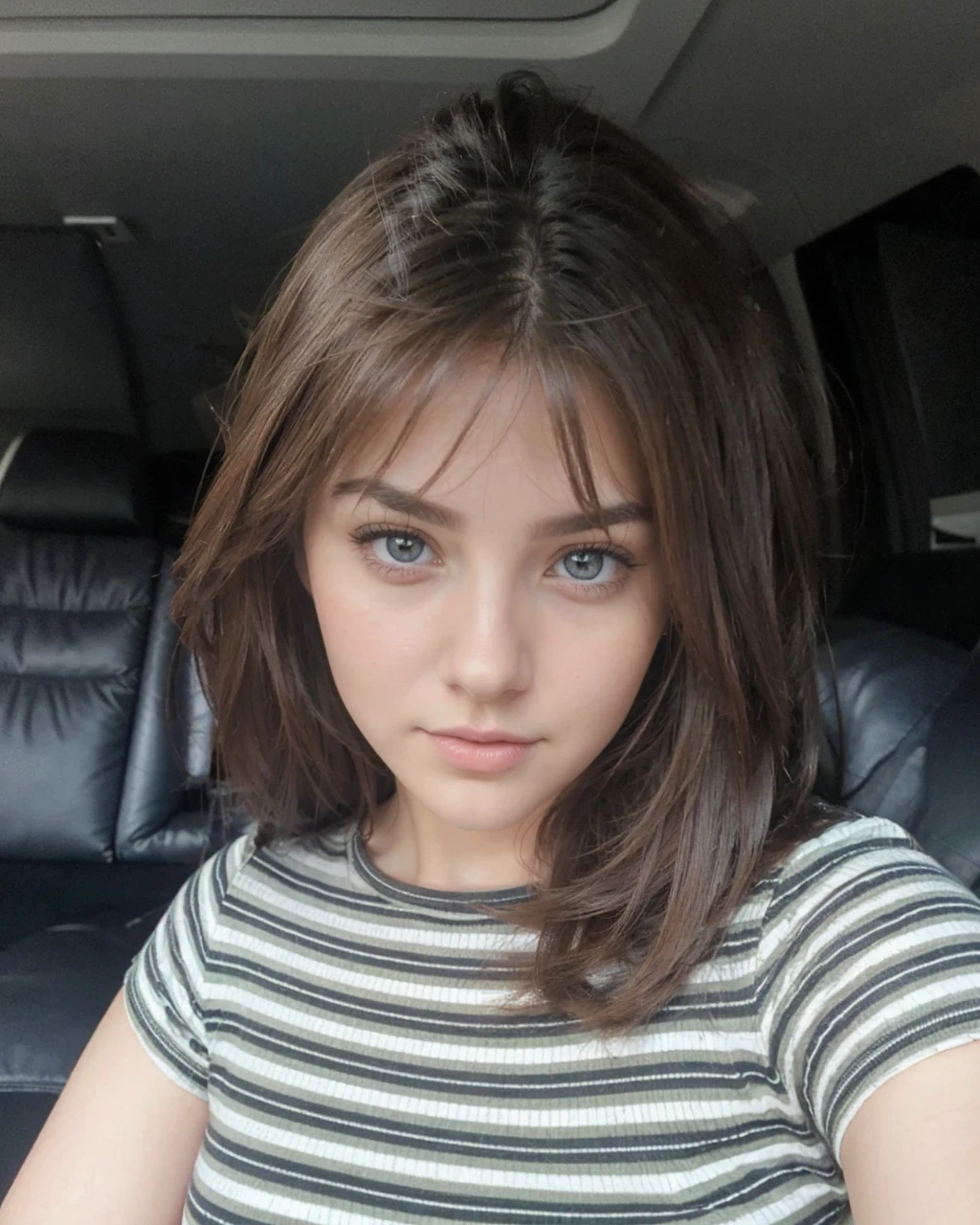 Beautiful girl, beautiful portrait hair, realistic portrait face, shy looking , beautiful eyes, realistic portrait photography, realistic hair, ultra HD 2k, prefect body shape, bigger breasts, perfect breast, sexy girl, curvy body