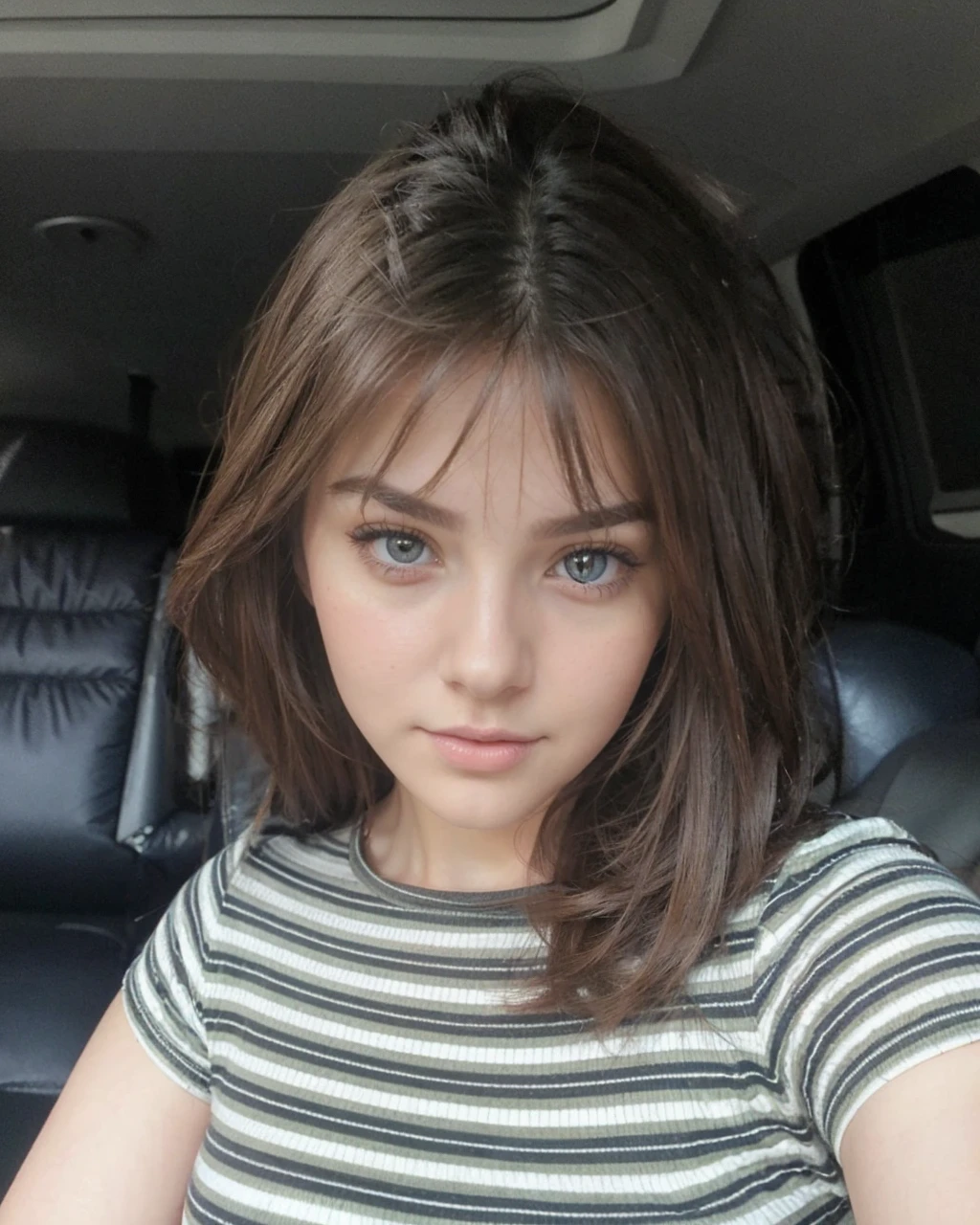 Beautiful girl, beautiful portrait hair, realistic portrait face, shy looking , beautiful eyes, realistic portrait photography, realistic hair, ultra HD 2k, prefect body shape, bigger breasts, perfect breast, sexy girl, curvy body
