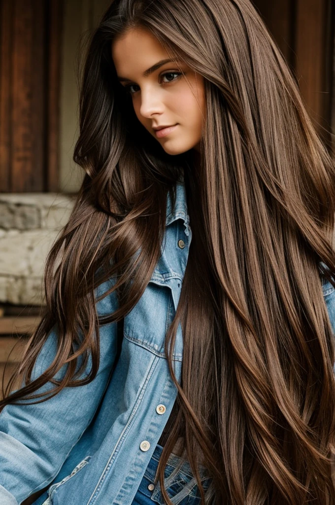 skinny long haired girl