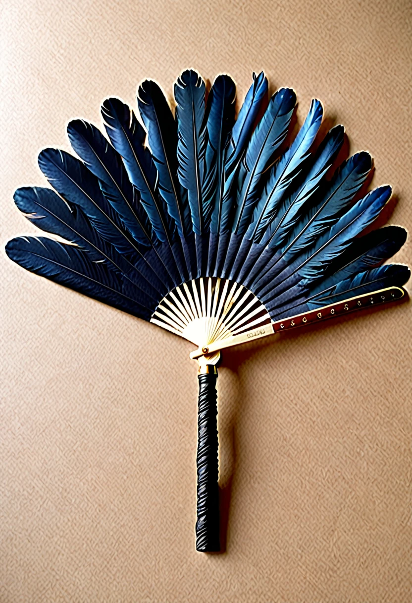(Handle Feather Fan)、(The handle is big)