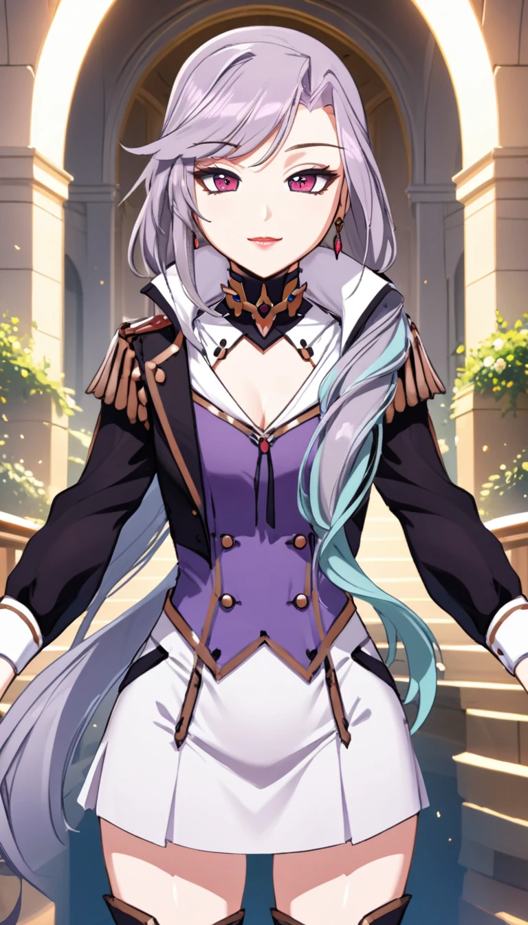 1girl, Sonata, purple hair, full bofy