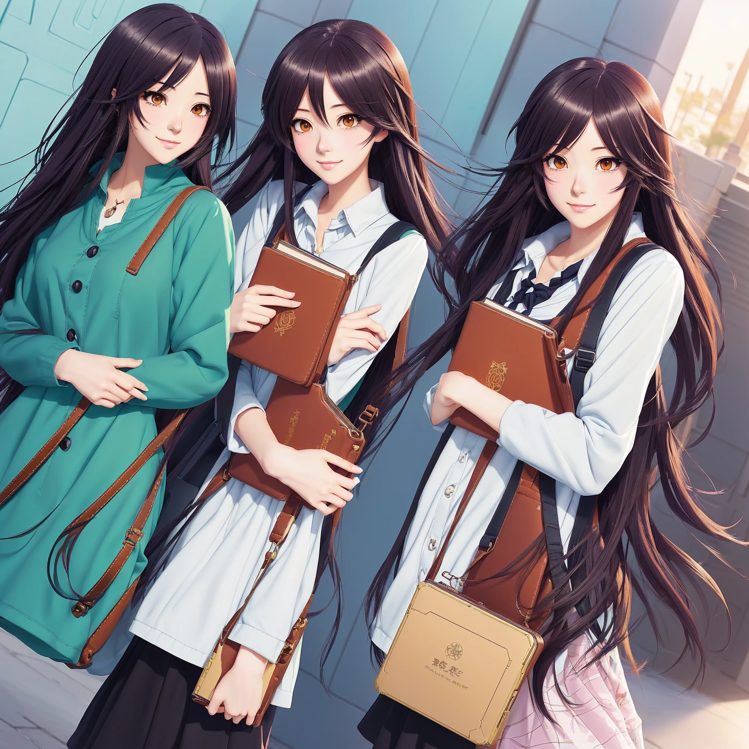 a cartoon girl with a book and purse holding a book, anime art style, anime style character, in an anime style, cute art style, in anime style, anime style illustration, beautiful anime art style, style anime, anime styled, cartoon art style, anime inspired, disney art style, in the art style of bowater, by Yang J, realistic anime art style