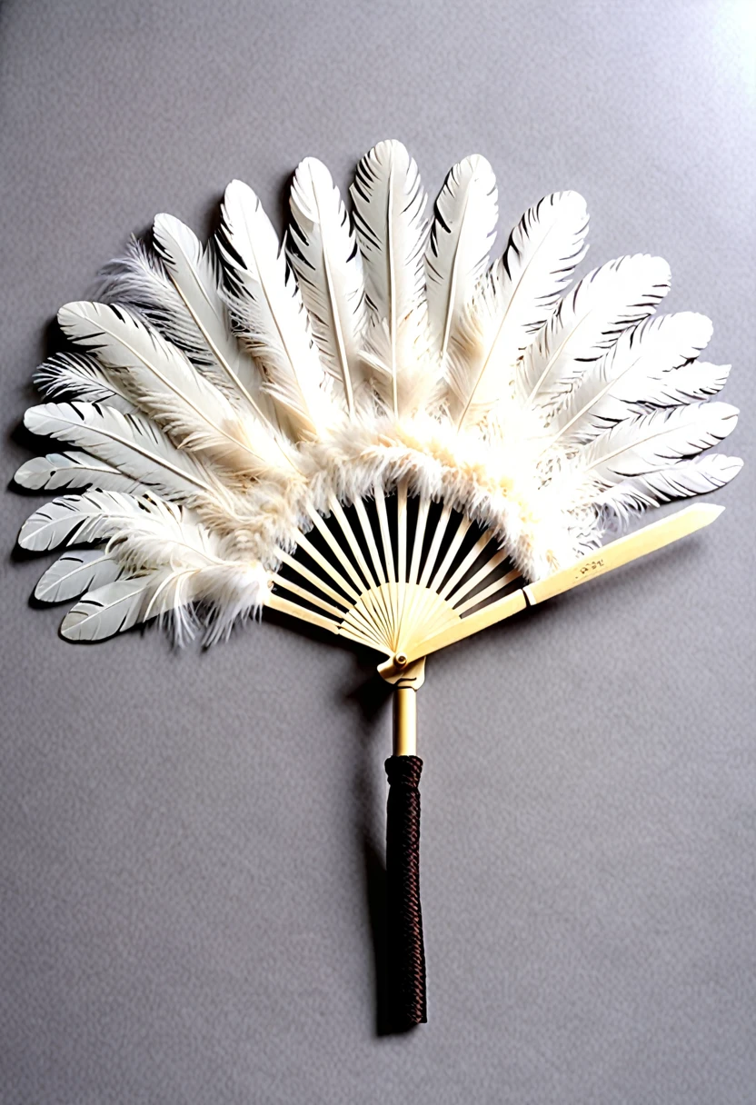 (Handle Feather Fan)、(Large handle)